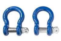 Pair of 3/4" Blue Bow Shackle 10500LB w galvanized pin