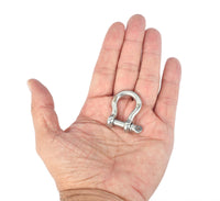 50x Bow Shackle 5mm 3/16" Stainless Steel Marine 304 Clevis Boat Rigging Bracele