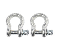 2x 3/8" Bow Shackle D-Ring w Clevis Screw Pin Anchor WLL 1 TON 2200 lbs capacity