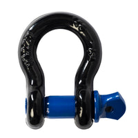 10x 1/2" Black Bow Shackle w Blue Clevis Screw Pin 2 TON 4400 lbs capacity