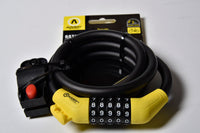 Coiled Cable Combination Lock Bicycle Motorcycle Scooter Made in France bracket