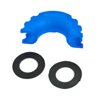 3/4" Red D-Ring Bow Shackle 10500LB w Blue Plastic noise vibration Protector