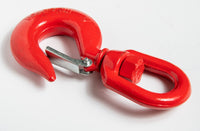Red Swivel Eye Hook 5 Ton Hoist Lifting Rigging G70 w Latch 5/8" Steel Crane
