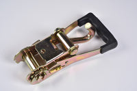 4x Ratchet Rubber Snap Handle 2" J Hook Truck Tie Down f Race Hauler Tow Strap