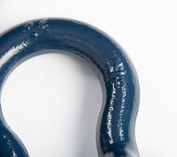 Bow Shackle D-Ring Blue 7/8" w 1" Galvanized Zinc Clevis Screw Pin 14000 lbs