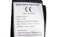 Tow Strap Winch Sling 3"x20ft 14000lbs OffRoad Vehicle Recovery SUV ATV UTV 3x20