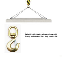 2 Swivel Eye Hook 3 Ton Hoist Lifting Rigging G70 w Latch 5/8" Alloy Steel Crane