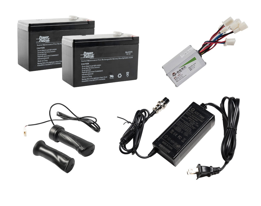 24 Volt Electric Speed Control box kit w Batteries, charger & Twist Throttle