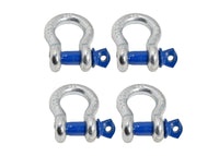 10x 1/2" Galvanized Bow Shackle w Blue Clevis Screw Pin 2 TON 4400 lbs capacity