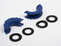 Pair of 3/4" Black Bow Shackle 10500LB w Blue Plastic noise vibration Protector