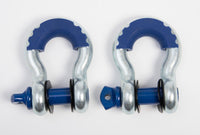 2x Bow Shackles 3/4"+Blue Plastic Anti Noise Vibration Protector Screw Pin 4.75T