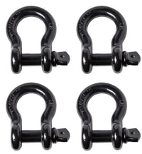 4x 7/8" Bow Shackle D-Ring Black Tow Lift 1" Clevis Screw Pin 14000 lbs