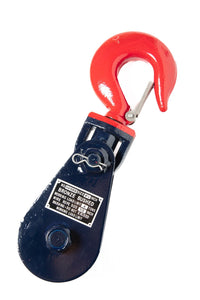 Snatch Block Hoist Hook 4Ton 4 1/2" 1/2" Wire Rope Roll Back Wrecker Flatbed Tow