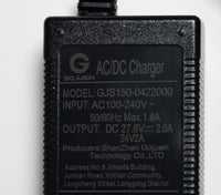 24V 2 amp High End DC Charger AV Plug f gel SLA AGM battery electric