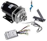 Electric Motor DC GEAR Reduction 1000W 48V+Reverse Control+FootThrottle+KeyLock