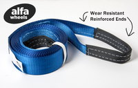 Three(3) 3" 6.5 T Tow Blue Strap 20 ft winch sling off road UTV snatch recovery