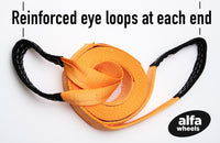 2" 14000lbs Tow Strap 20 ft winch sling 2in 20ft vehicle recovery 2x20 Mud Snow