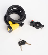 Coiled Cable Lock Bicycle Motorcycle Scooter Made in France w/bracket Auvray new
