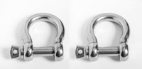100x 6mm 1/4" Marine Bow Shackle DRing 316 Stainless Steel Boat Rigging Paracord