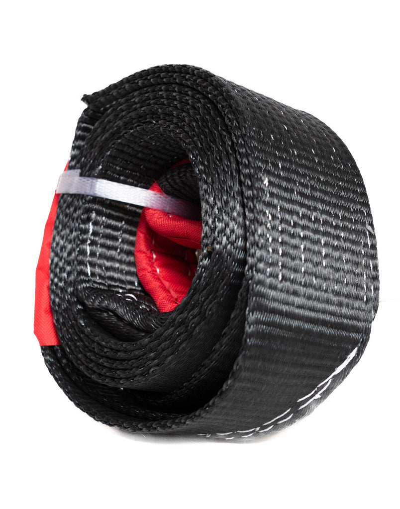 Tow Strap 10 ft  BLACK 3" 26000lbs 12T winch tree saver protector off-road 3x10