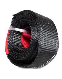 Tow Strap 10 ft  BLACK 3" 26000lbs 12T winch tree saver protector off-road 3x10