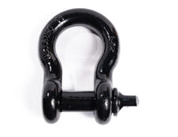 2x Bow Shackle BLACK 7/8" D-Ring 6.5 Ton w 1" Clevis Screw Pin 14000 lbs Hummer