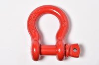 5/8" Red Lift Bow Shackle D-Ring w 3/4" Clevis Screw Pin WLL 7000 lbs 3.25 TON