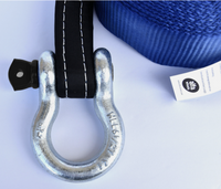3" 26,000lbs Tow Strap 20 ft off-road snatch recovery w D-Ring Bow Shackle