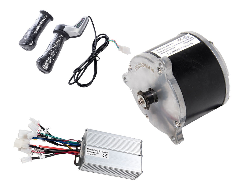 Electric Kart Motor Overvolt Kit Currie 48V 900W w Controller and Throttle w ind