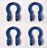 4x 1/2" Bow Shackle Blue w Clevis Screw Pin Anchor 2 TON 4400 lbs capacity