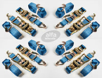 8x Ratchet Strap J Hook 15' Tie Down Cargo 4000lb 1.5" Heavy Duty ATV UTV 1.5x15