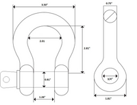 4x DRing Dark BLUE Bow Shackle Isolator Jeep Off Road 3/4" Plastic SILENCER