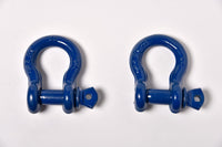 4x 1/2" Bow Shackle Blue w Clevis Screw Pin Anchor 2 TON 4400 lbs capacity