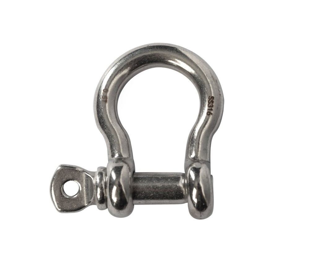 5/16" 8mm Marine Bow Shackle Ring 316 Stainless Steel Sailboat Rigging D Ring