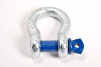 10 Pack 5/8" Galv Blue Bow Shackle D-Ring w 3/4" Clevis Screw Pin WLL 7000 lbs