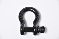 2Pack 5/8" Black Bow Shackle D-Ring w 3/4" Clevis Screw Pin WLL 7000lbs 3.25 TON