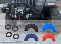 3/4" Bow Shackle BLACK Pin 10500 lbs RED Plastic noise vibration Reducer Jeep CJ