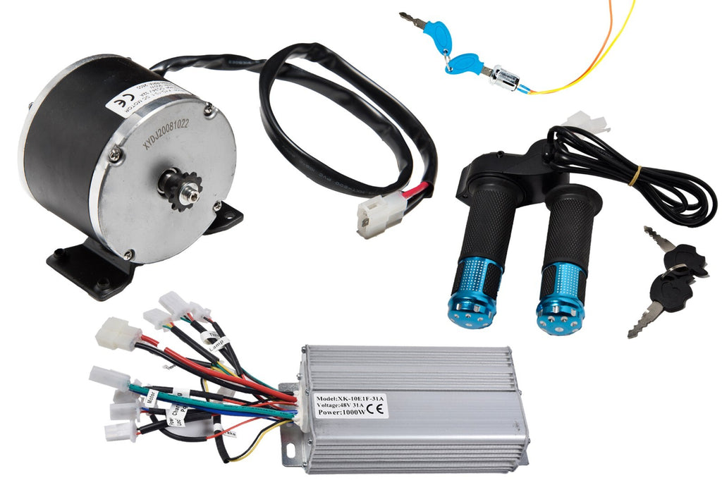 Electric Kart Motor Overvolt Kit Currie base 48V 900W Reverse Controller Throttl