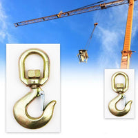 4 Swivel Eye Hook 3 Ton Hoist Lifting Rigging G70 w Latch 5/8" Alloy Steel Crane