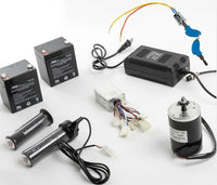 150W Electric Motor kit w Control Box+Twist Throttle+Key Lock+Charger+Batteries