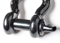 x2 OPEN BOX 5/8" Black Bow Shackle D-Ring w 3/4" Clevis Screw Pin WLL 7000lbs