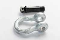 2x 7/8" Bow Shackle D-Ring Zinc Plated w Black 1" Clevis Screw Pin 14000 lbs New