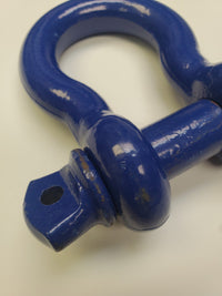 Open Box BLUE D-Ring 3/4" Bow Shackle w 7/8" Screw Pin 10500 LB Capacity Jeep CJ