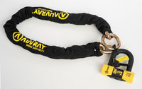 Heavy Auvray chain with xtreme mini U disc-lock motorcycle scooter anti theft
