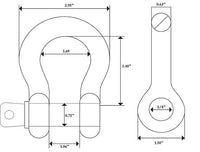 8 Pack 5/8" Galvanized Bow Shackle D-Ring w 3/4" Clevis Screw Pin WLL 7000 lbs