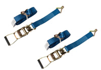 6x 2"x27' 11000lb 5T Ratchet Strap J Hook Heavy Duty Tie Down f Cargo RV 2x27