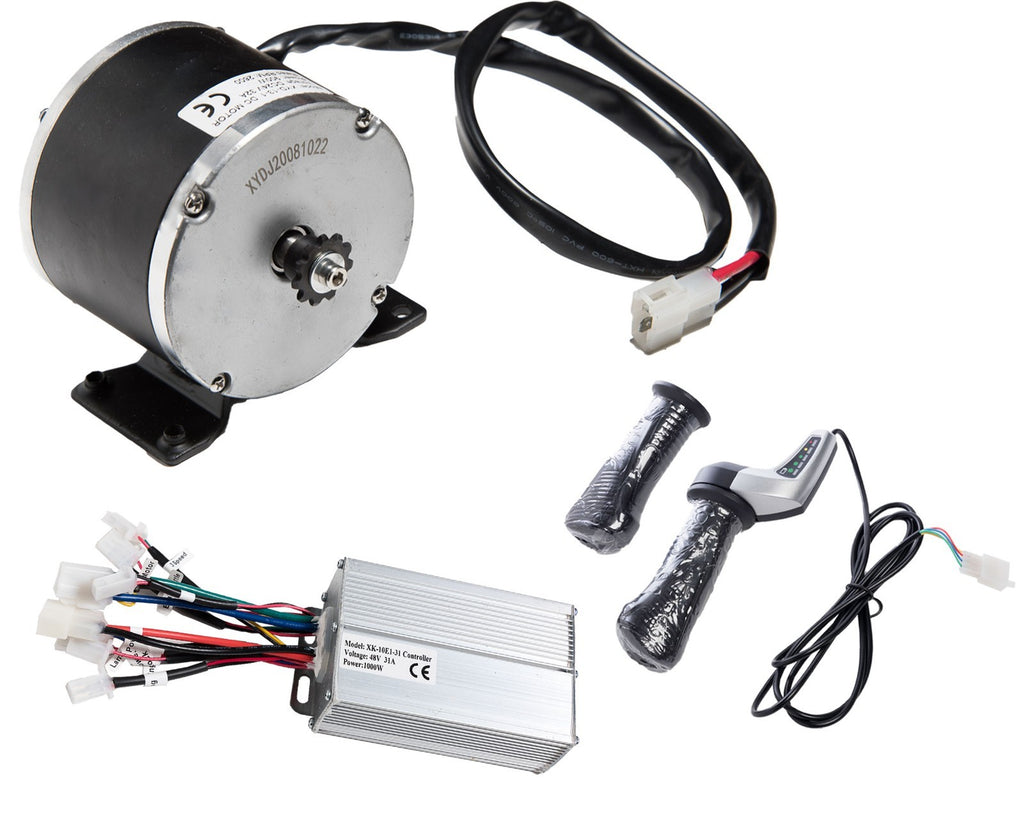 Electric Kart Motor Overvolt Kit Currie base 48V 900W w Controller and Throttle