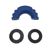 Pair of 3/4" Black Bow Shackle 10500LB w Blue Plastic noise vibration Protector