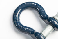 4x 7/8" Bow Shackle D-Ring BLUE w Zinc Plated Clevis Screw Pin 14000 lbs