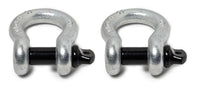 Pair 3/4" Bow Shackle BLACK Pin 10500 LB Plastic vibration for Jeep CJ